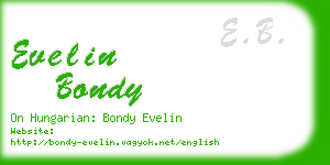 evelin bondy business card